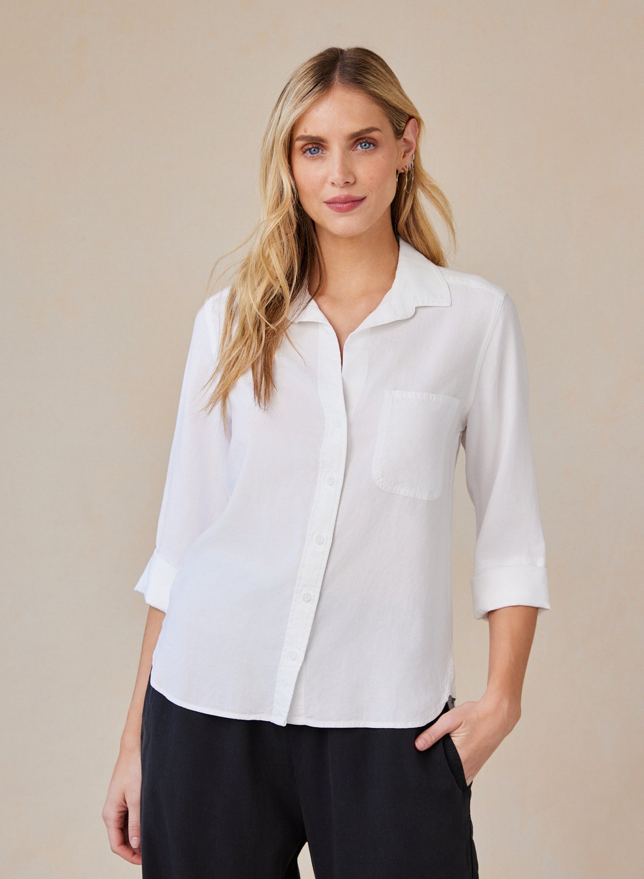 BELLA DAHL TIE FRONT SHIRT - PASTEL hot STR