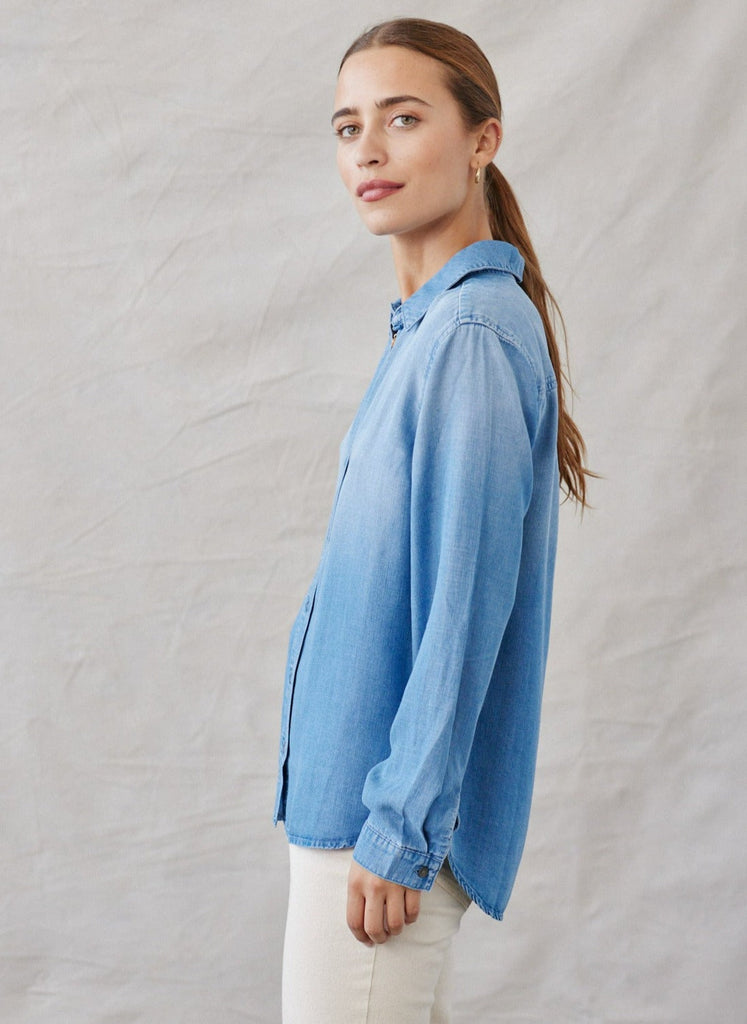 Long Sleeve Classic Button Down Medium Ombre Wash Bella Dahl