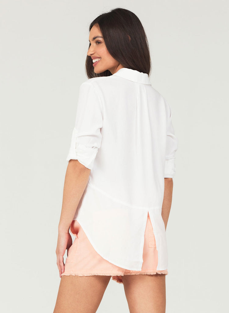 Split Back Button Down White Bella Dahl Bella Dahl