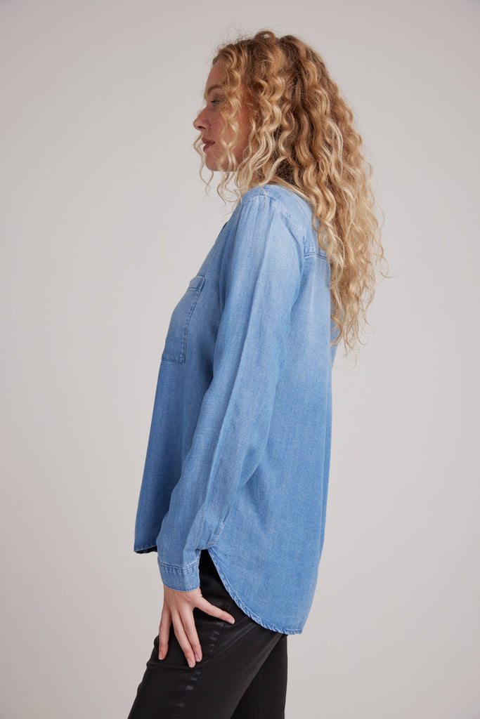 Two Pocket Classic Button Down Medium Ombre Wash