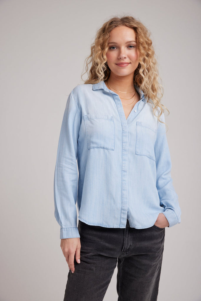 Two Pocket Classic Button Down Sunbleach Wash Bella Dahl