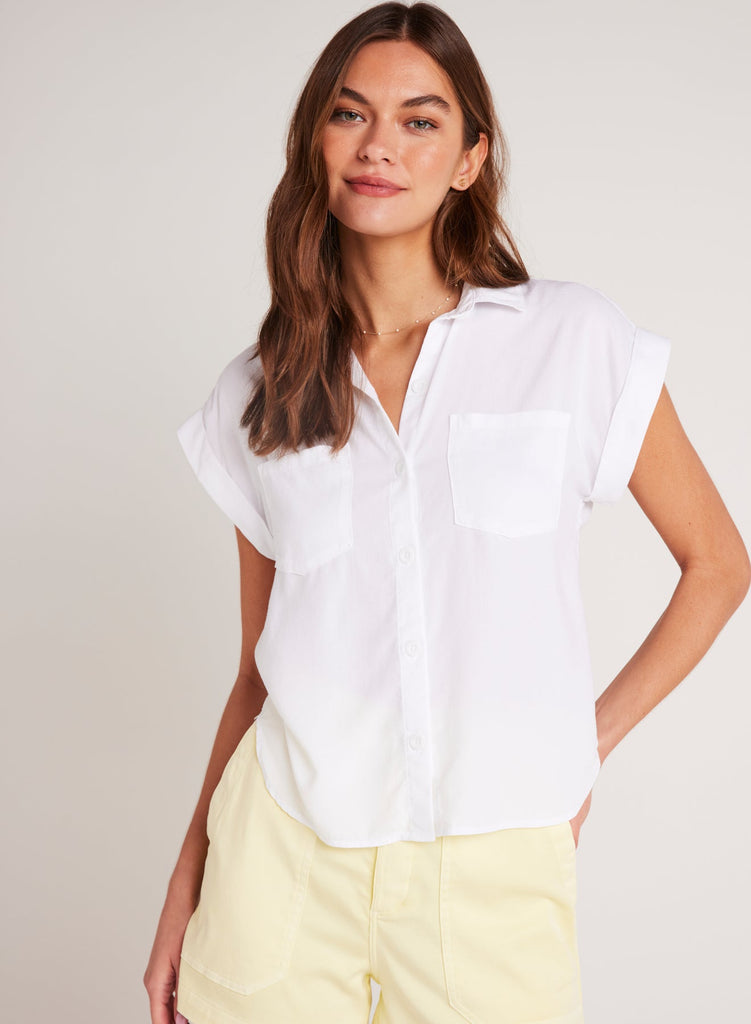  Real Essentials 2 Pack: Womens Short Sleeve Button