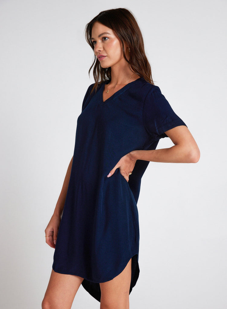 La Jolla V Neck Tee Dress Endless Sea Bella Dahl Bella Dahl