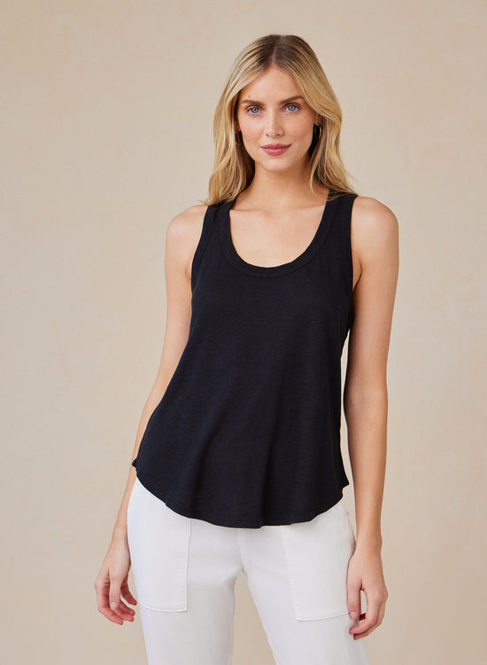 Scoop Neck Tank Top - Black