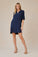 Bella DahlA - Line Rolled Tab Sleeve Dress - Endless SeaDresses