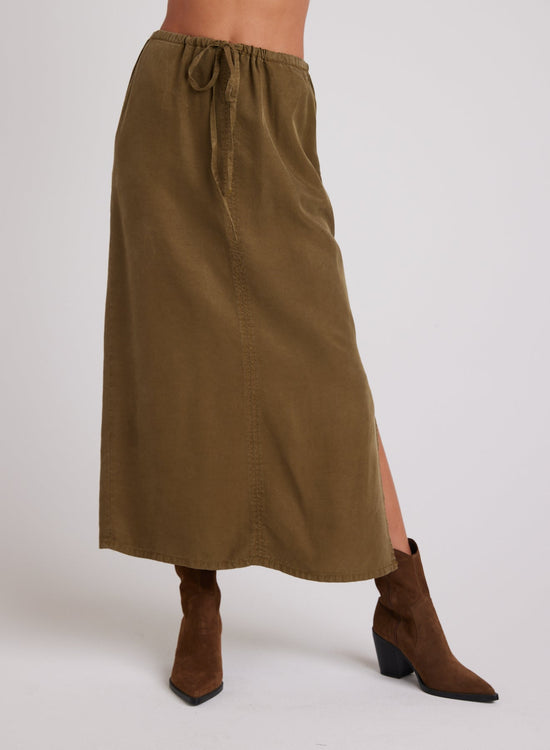 Bella DahlAna Side Slit Skirt - Basil GreenBottoms