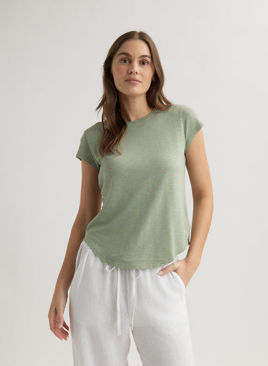 Bella DahlBaby Crew Tee - Olive GroveTops