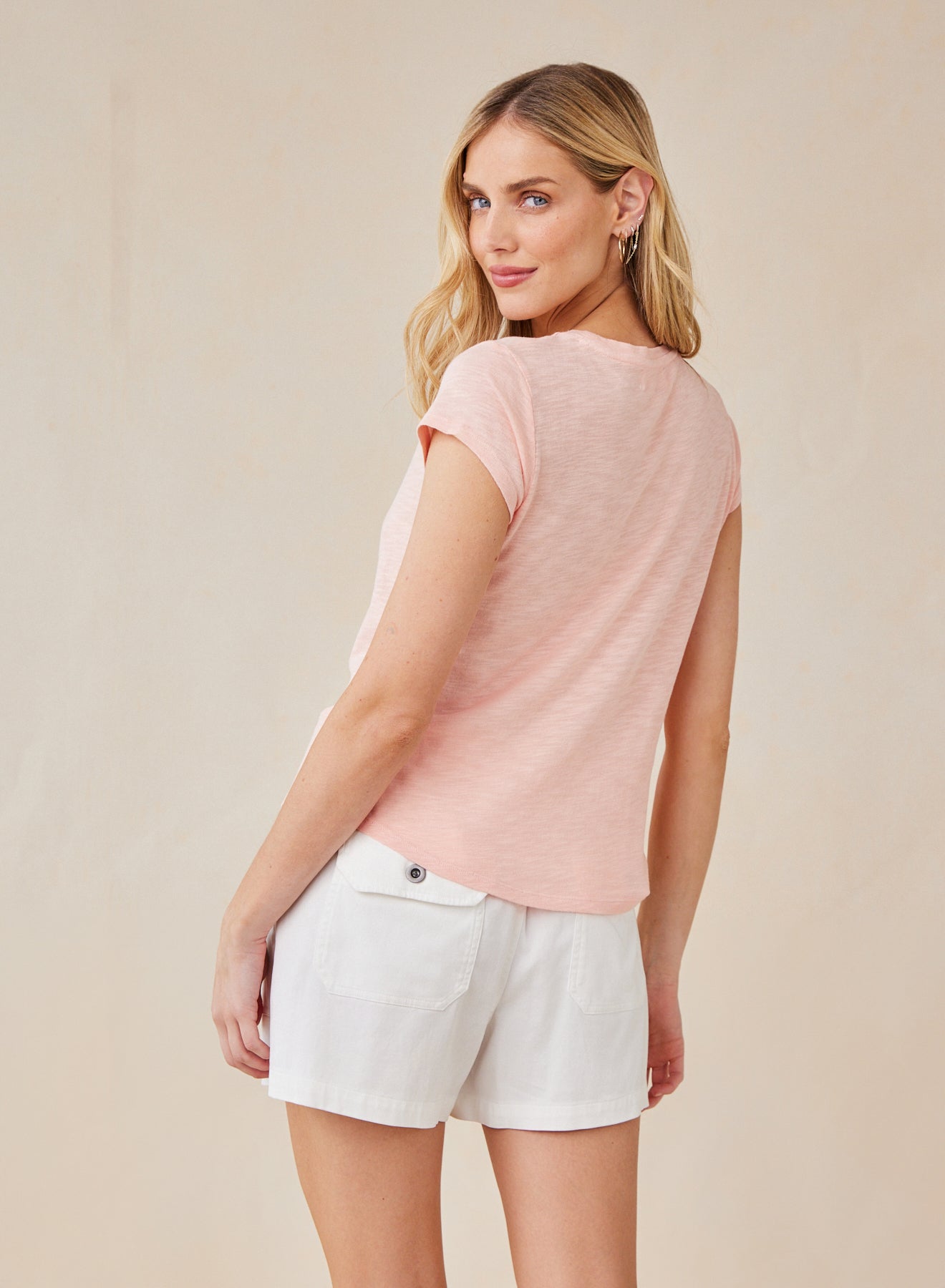 Bella DahlBaby Crew Tee - Peach FizzTops