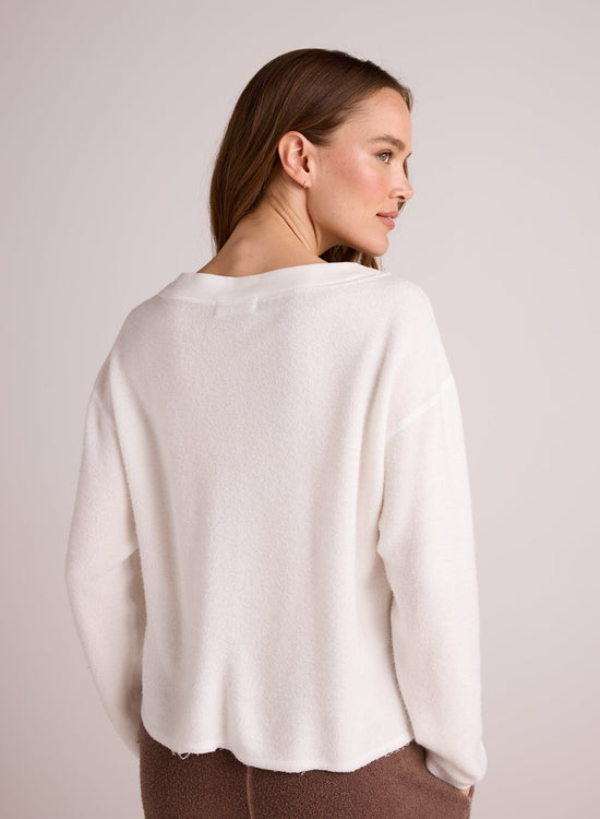 Bella DahlBell Sleeve V - Neck Pullover - Winter WhiteTops