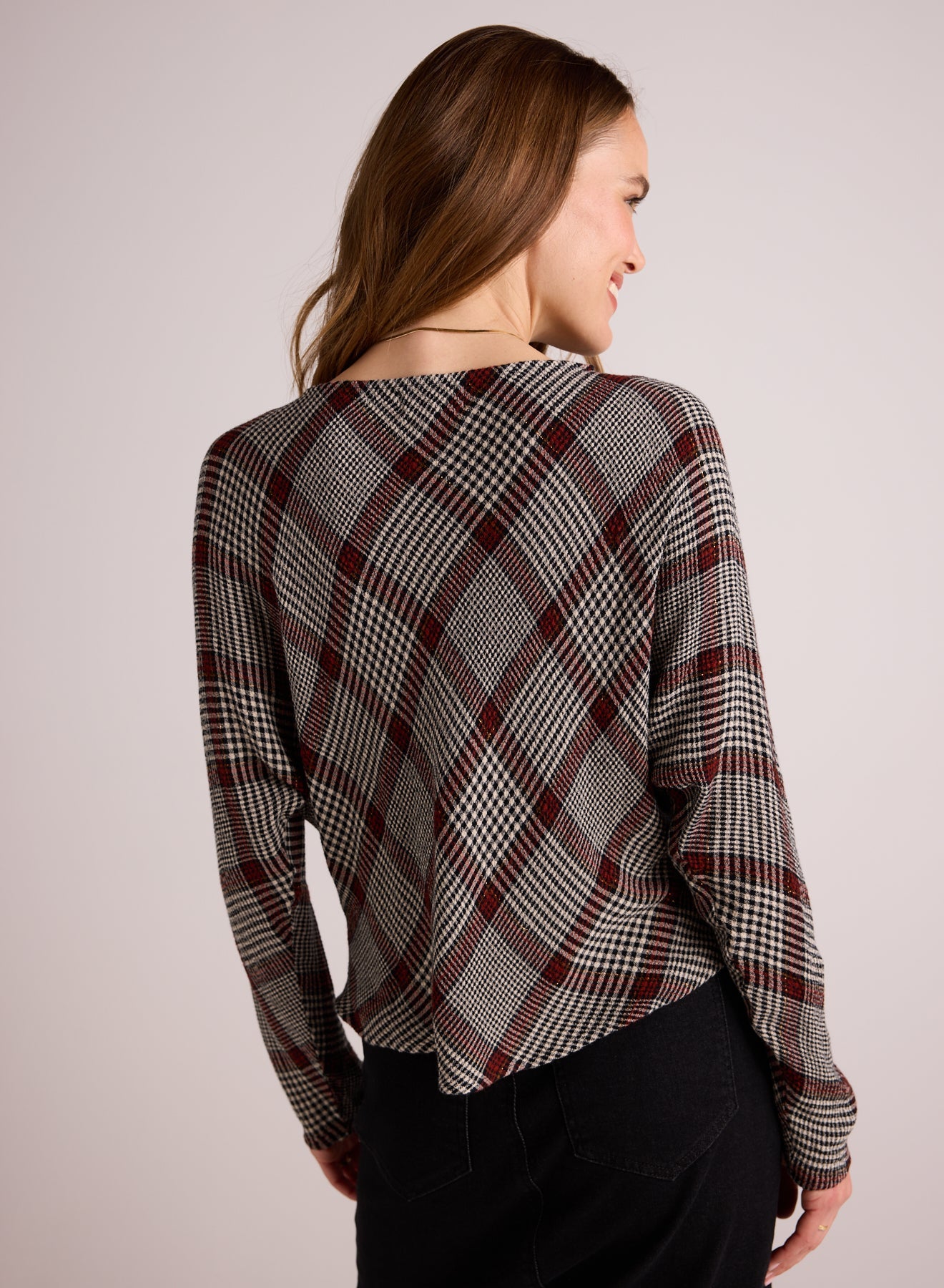 Bella DahlBias Dolman Sleeve Top - Winter Glen PlaidTops