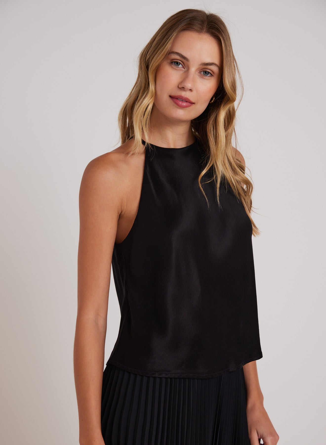 Bella DahlBias Halter Top - BlackTops