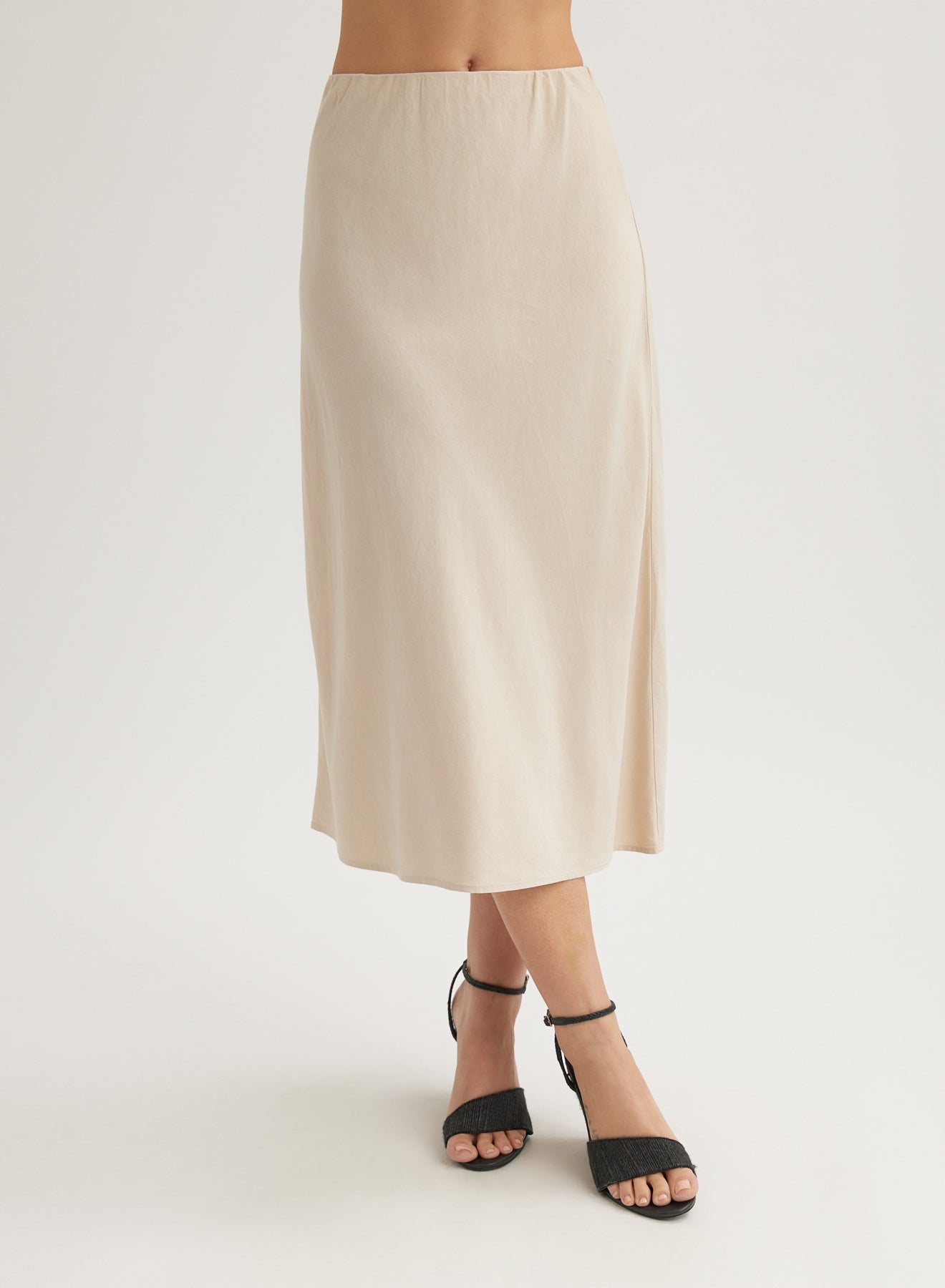 Bella DahlBias Midi Skirt - Linen SandBottoms