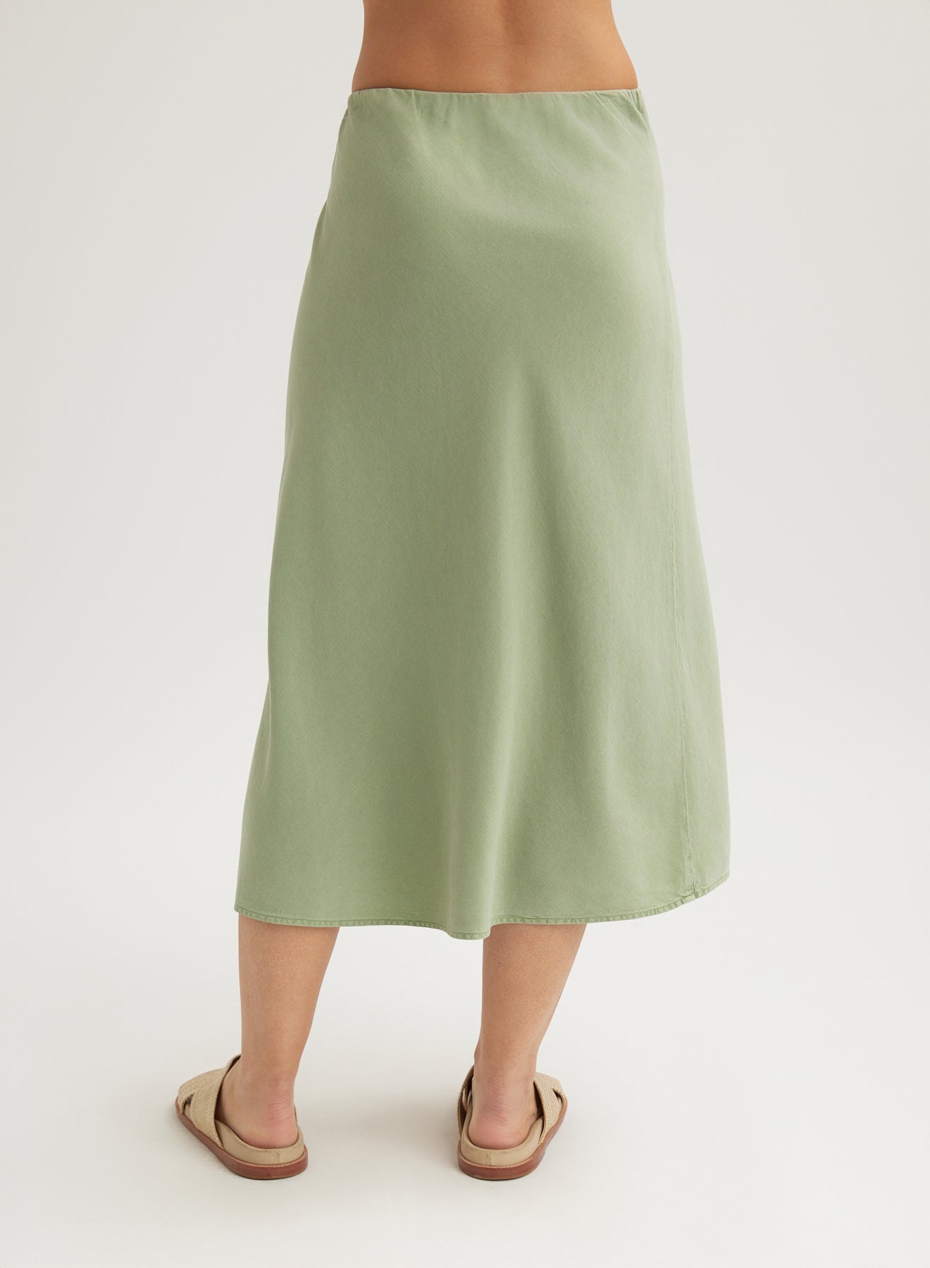 Bella DahlBias Midi Skirt - Olive GroveBottoms