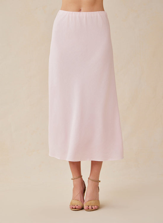 Bella DahlBias Midi Skirt - Petal PinkBottoms