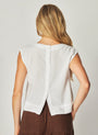 Bella DahlBoxy Button Back Top - WhiteTops