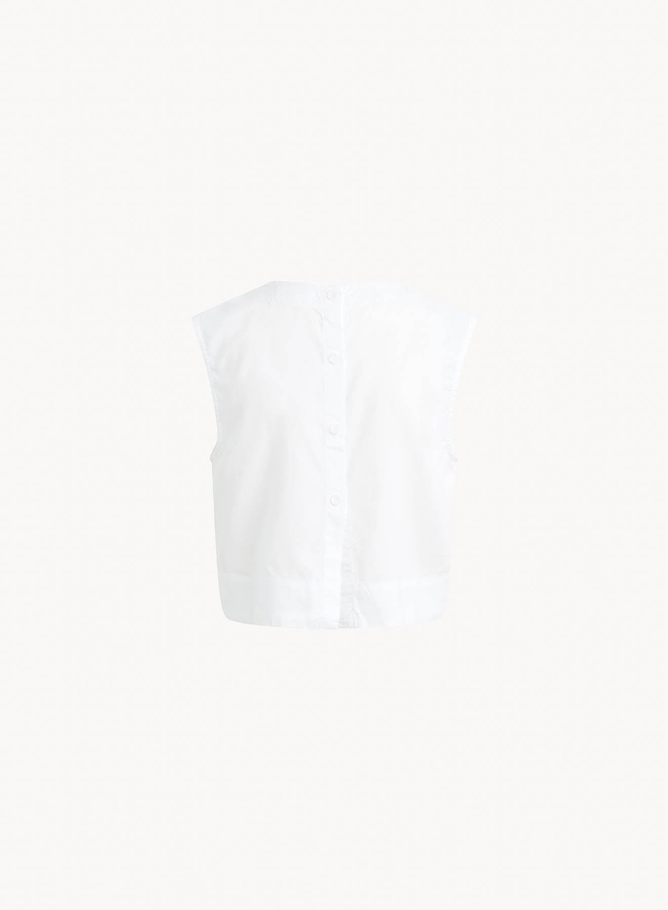 Bella DahlBoxy Button Back Top - WhiteTops