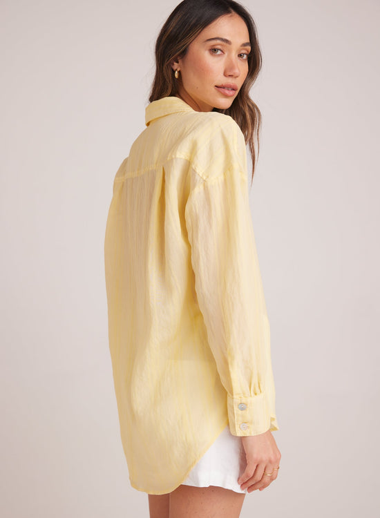 Bella DahlBoyfriend Button Down - Citron YellowTops