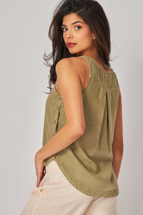 Bella DahlButton Side Tank - SurplusTops