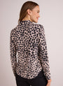 Bella DahlButton Up Knit Top - Winter Spots PrintTops