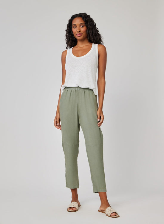 Bella Dahl Camille Track Pant - Clean Sage