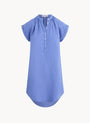 Bella DahlCap Sleeve Henley Dress - Bahia BlueDresses