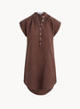 Bella DahlCap Sleeve Henley Dress - Cocoa CabanaDresses