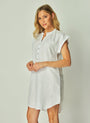 Bella DahlCap Sleeve Henley Dress - WhiteDresses