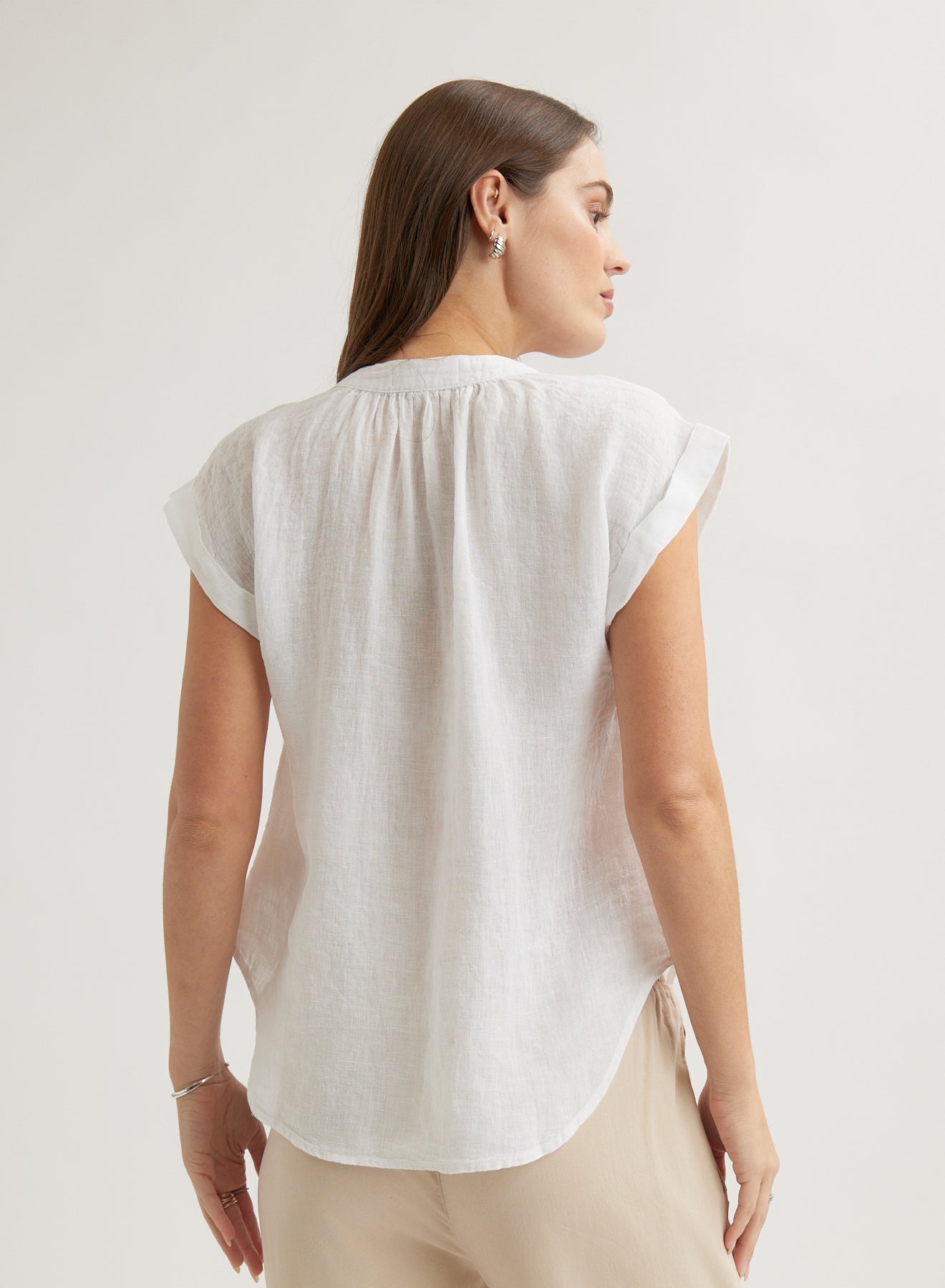 Bella DahlCap Sleeve Pullover - WhiteTops