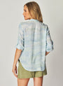 Bella DahlCapri Button Down Shirt - Waves Camo PrintTops