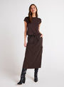 Bella DahlCargo Midi Skirt - Chestnut BrownBottoms