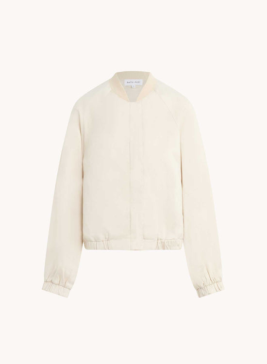 Bella DahlChole Clean Bomber Jacket - Soft PearlSweaters & Jackets