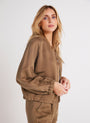 Bella DahlChole Clean Bomber Jacket - Topaz BrownSweaters & Jackets