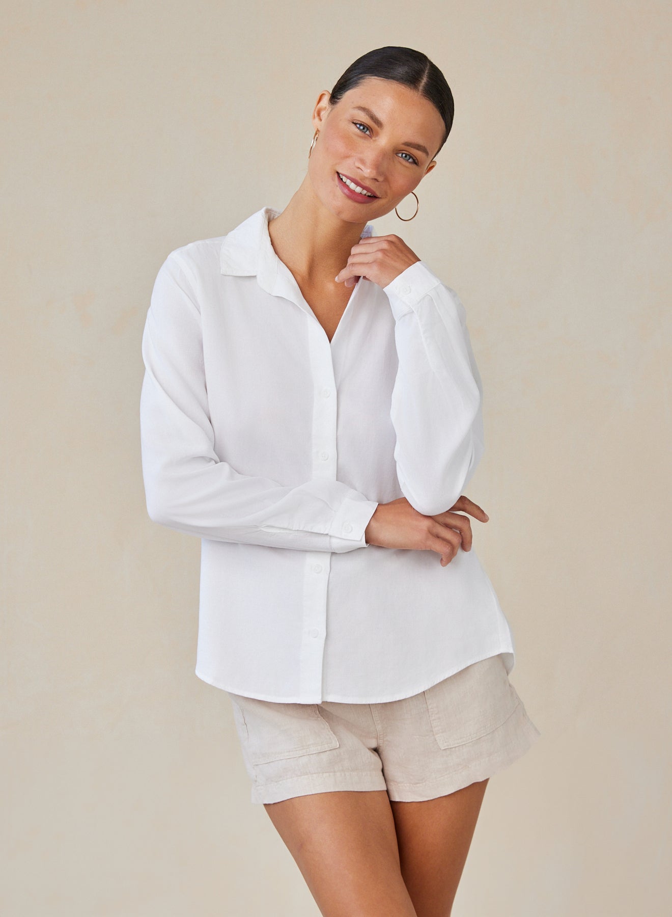 Bella DahlClassic Button Down - WhiteTops