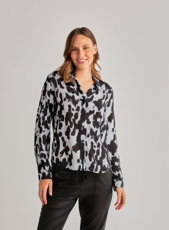 Bella DahlClassic Button Down - Winter Grey LightsTops