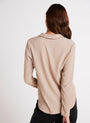 Bella DahlClean Button Front Shirt - Light OakTops