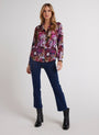 Bella DahlClean Front Hipster Shirt - Twilight Fleur PrintTops