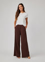 Bella DahlClean Wide Leg Pant - Chicory BrownBottoms