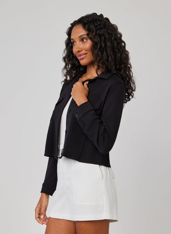 Bella DahlCoco Cropped Jacket - BlackCoats & Jackets