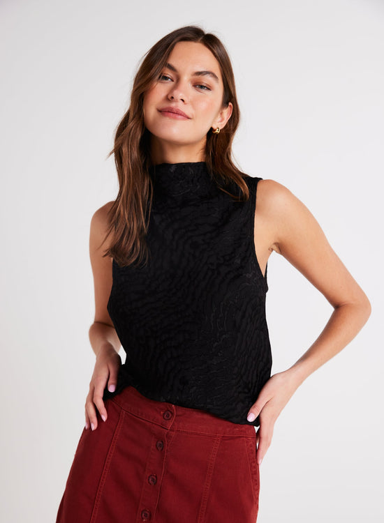 Bella DahlCowl Neck Bias Top - BlackTops