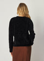 Bella DahlCrew Neck Chenille Sweater - BlackSweaters