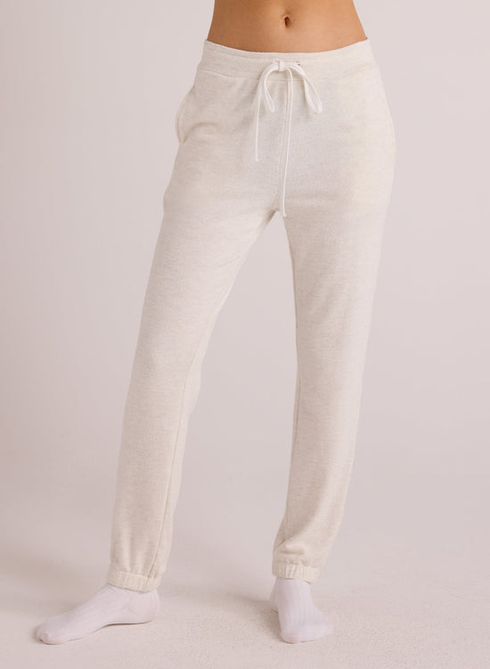 Bella DahlDrawcord Jogger - Heathered OatBottoms