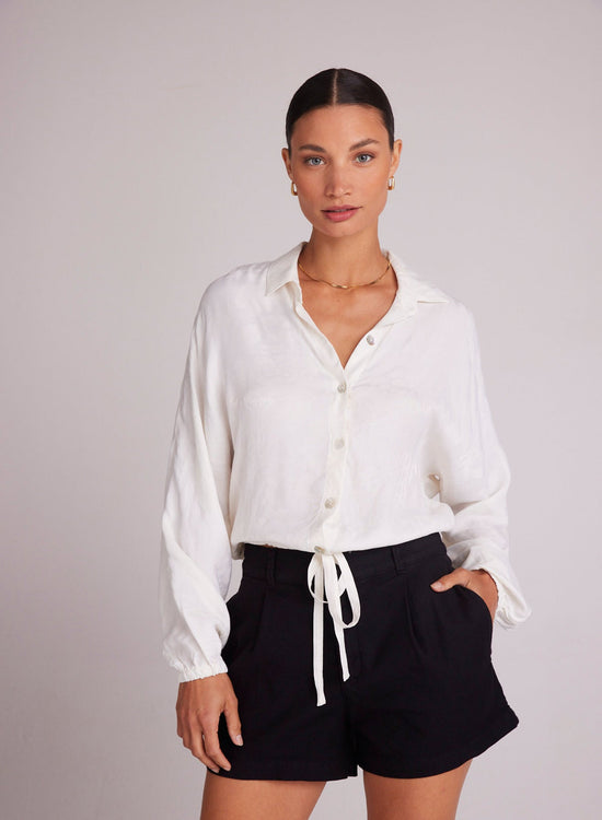 Bella DahlDrawcord Waist Shirt - Off WhiteTops