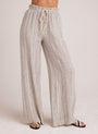 Bella DahlDrawcord Wide Leg Pant - Eze Slub StripeBottoms