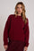 Bella DahlDrop Shoulder Fuzzy Chenille Sweater - Deep PlumSweaters & Jackets