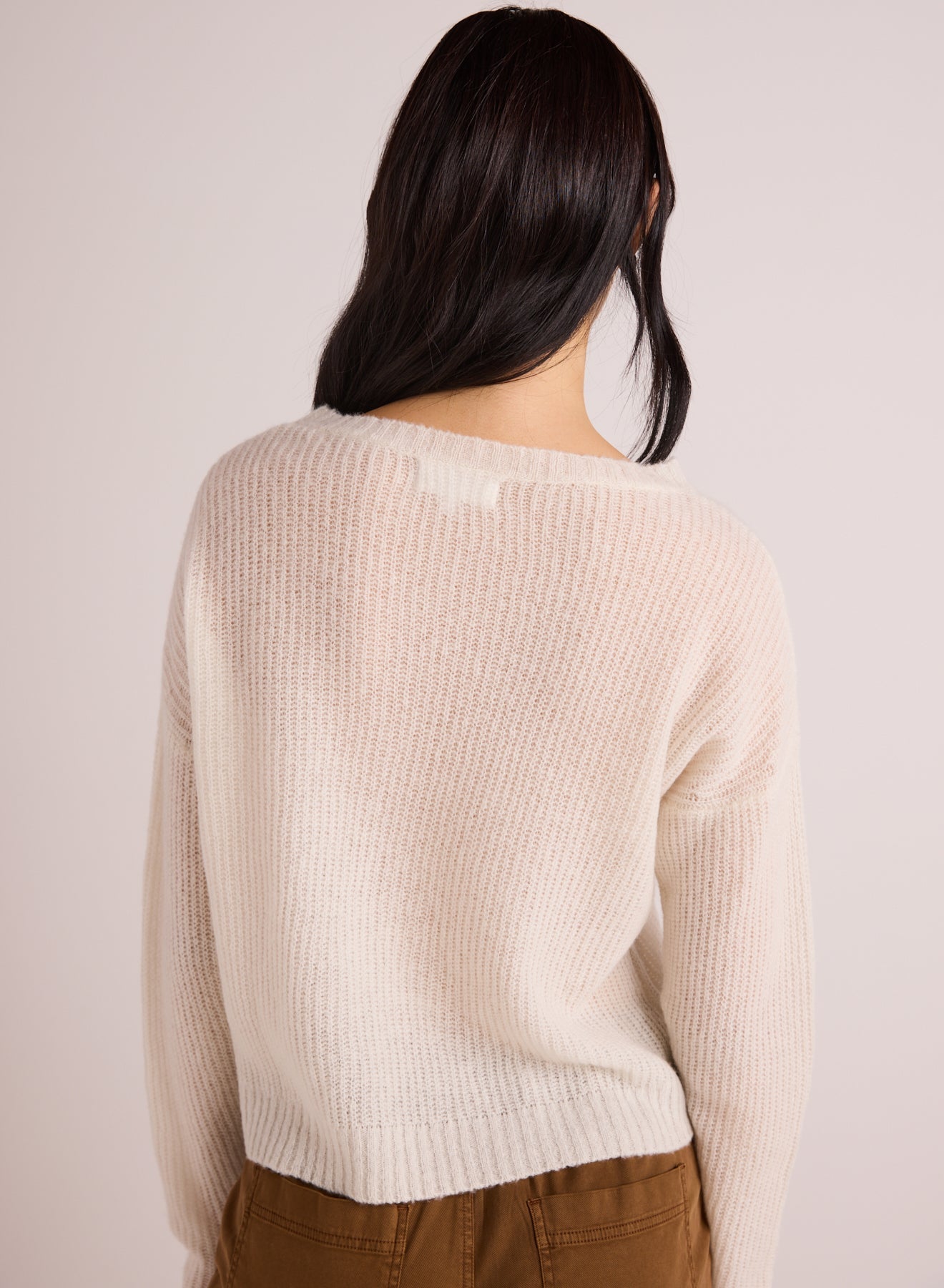 Bella DahlDrop Shoulder Sweater - Winter WhiteSweaters & Jackets