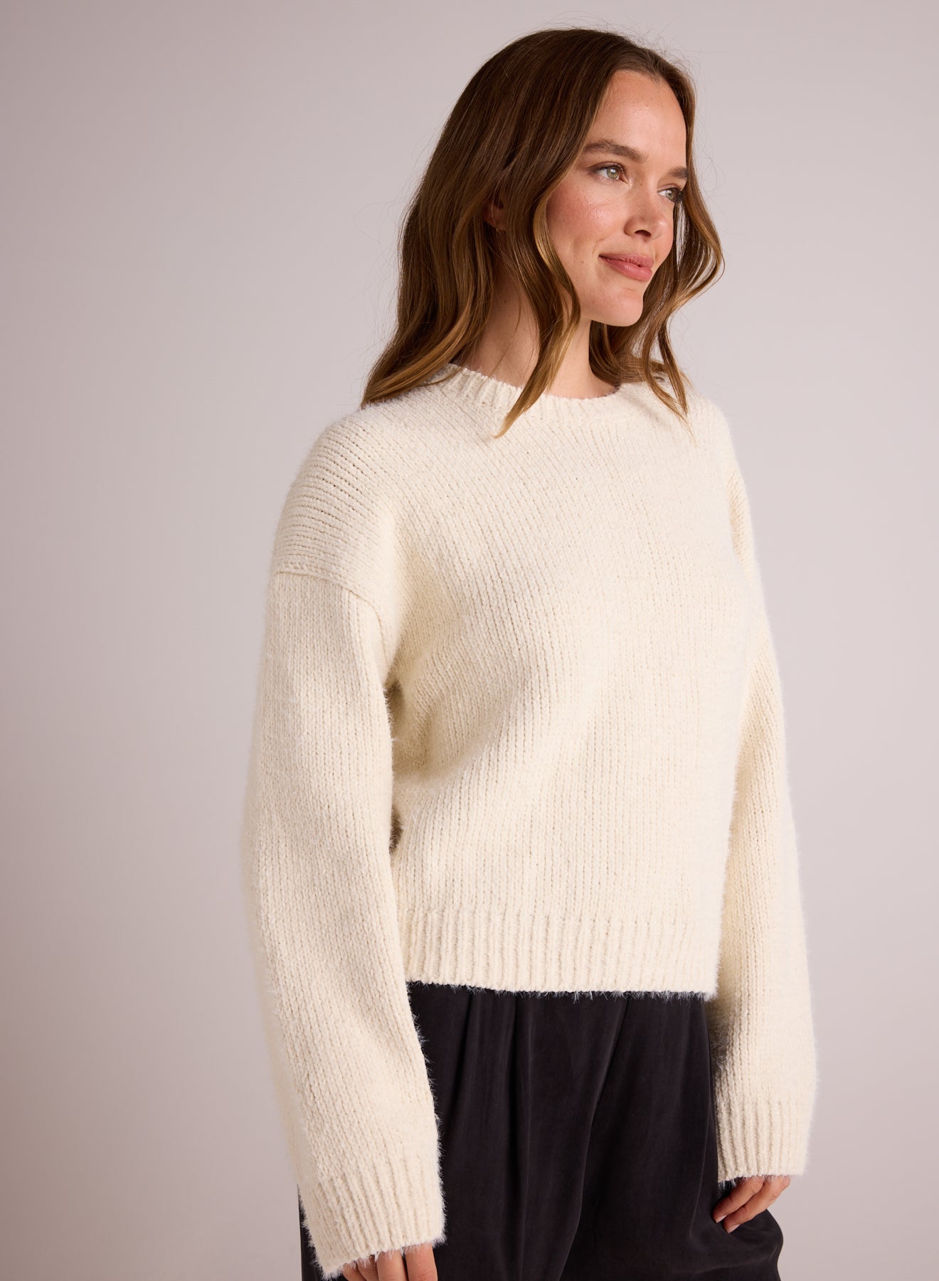 Bella DahlDrop Shoulder Sweater - Winter WhiteSweaters