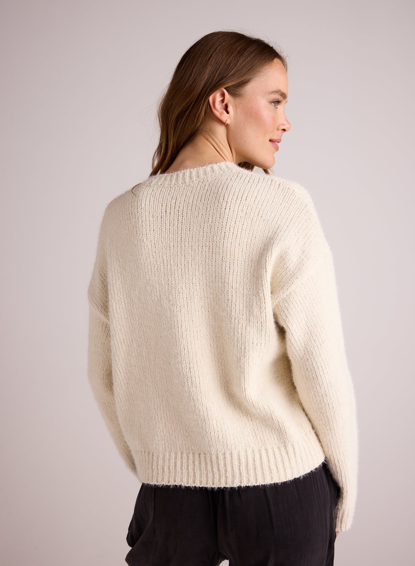 Bella DahlDrop Shoulder Sweater - Winter WhiteSweaters