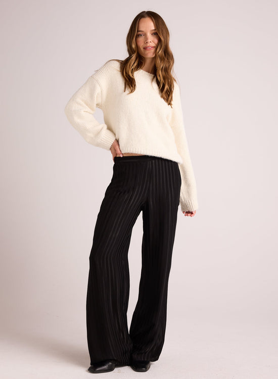 Bella DahlElastic Back Wide Leg Pant - BlackBottoms