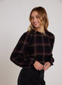 Bella DahlElastic Shirred Top - Autumn Sunset PlaidTops