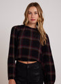 Bella DahlElastic Shirred Top - Autumn Sunset PlaidTops